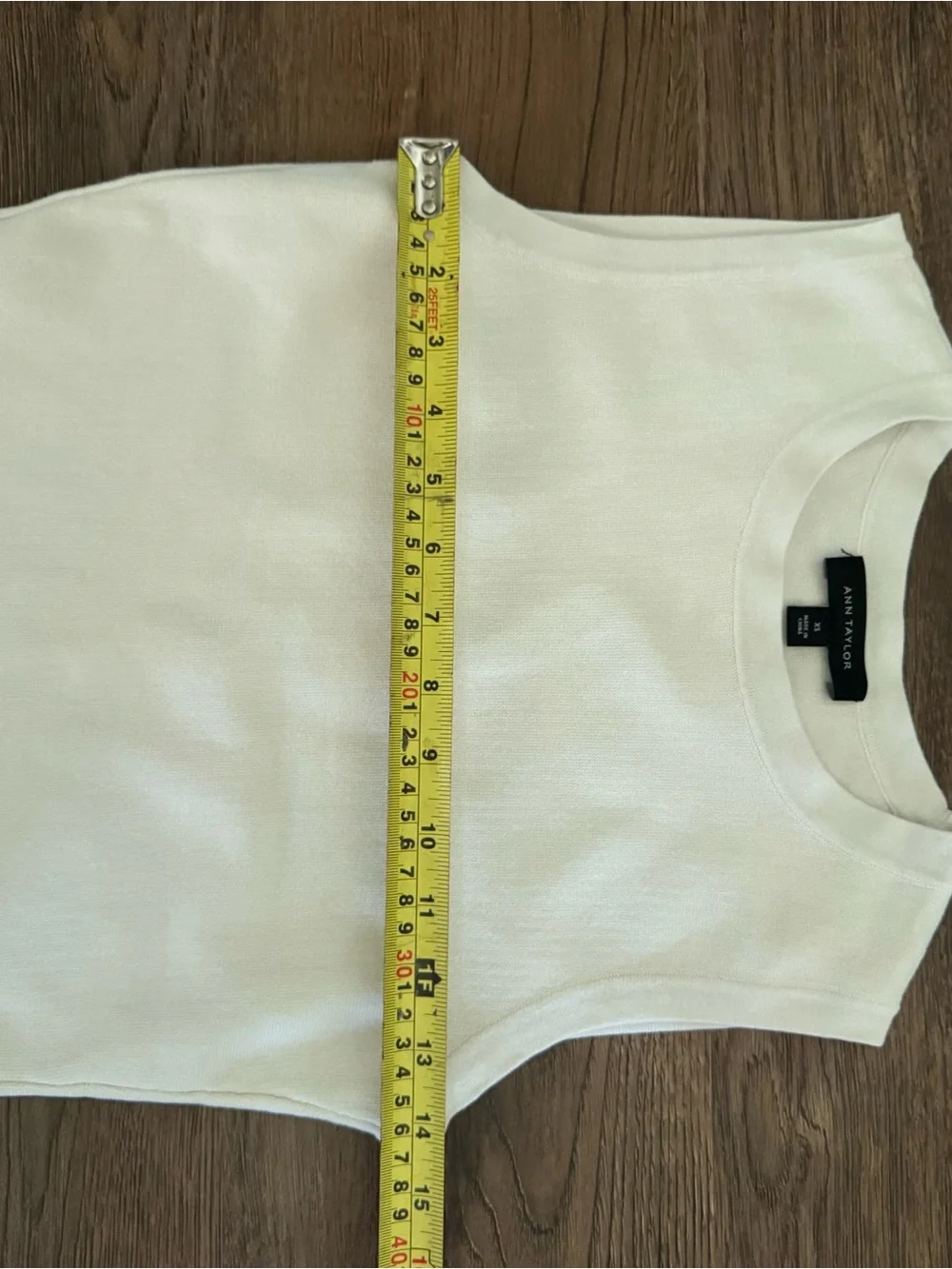 Ann Taylor Knit Peplum White Tank Top - XS - Picture 5 of 6